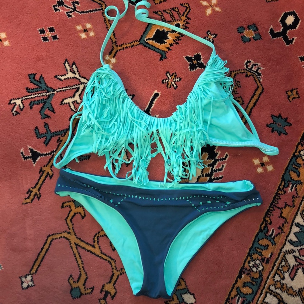 L Space Sting Bikini and Brazilian Cut Bottom - S